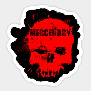 Mercenary Skull Sticker